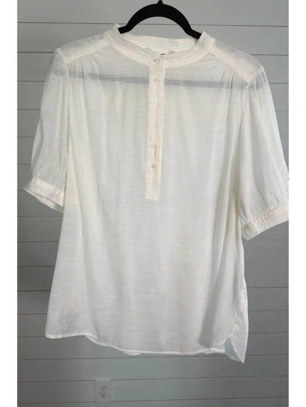 BR- Ivory Peasant Blouse , sz L